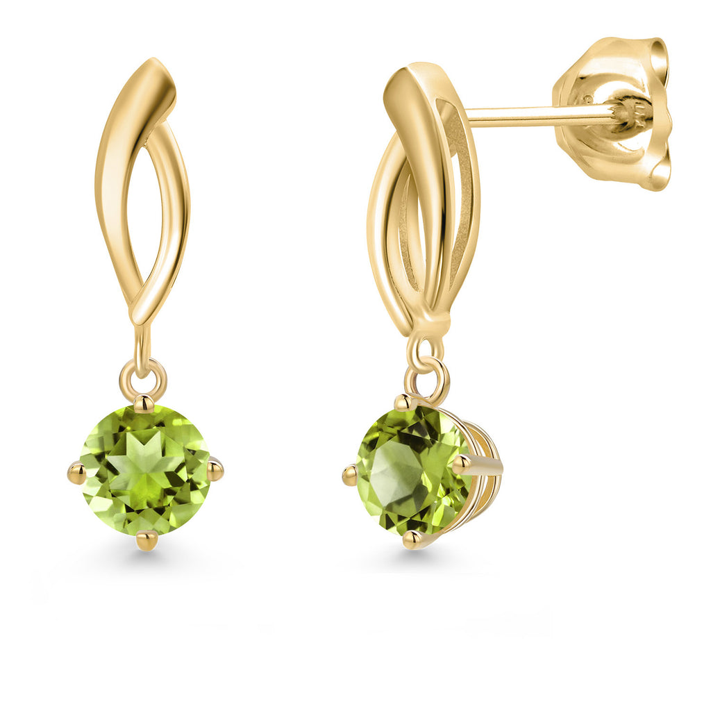 Peridot - August_Earrings in 10K Yellow Gold