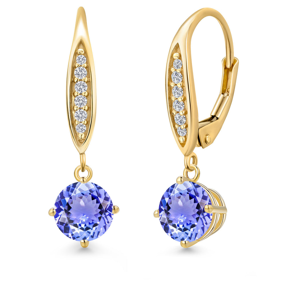 Tanzanite - December_Earrings in 10K Yellow Gold
