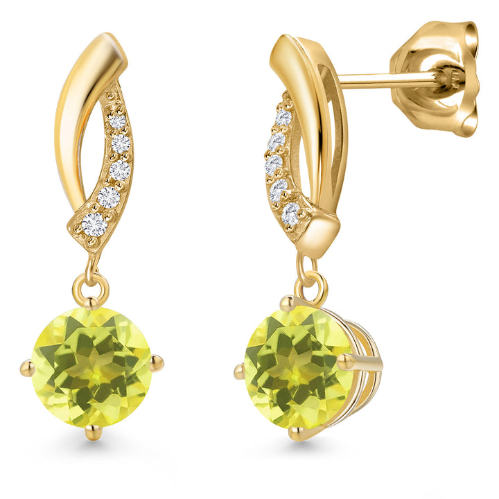 Canary Mystic Topaz_Earrings in 10K Yellow Gold