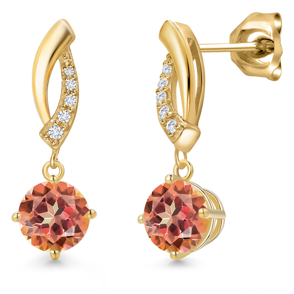 Ecstasy Mystic Topaz_Earrings in 10K Yellow Gold