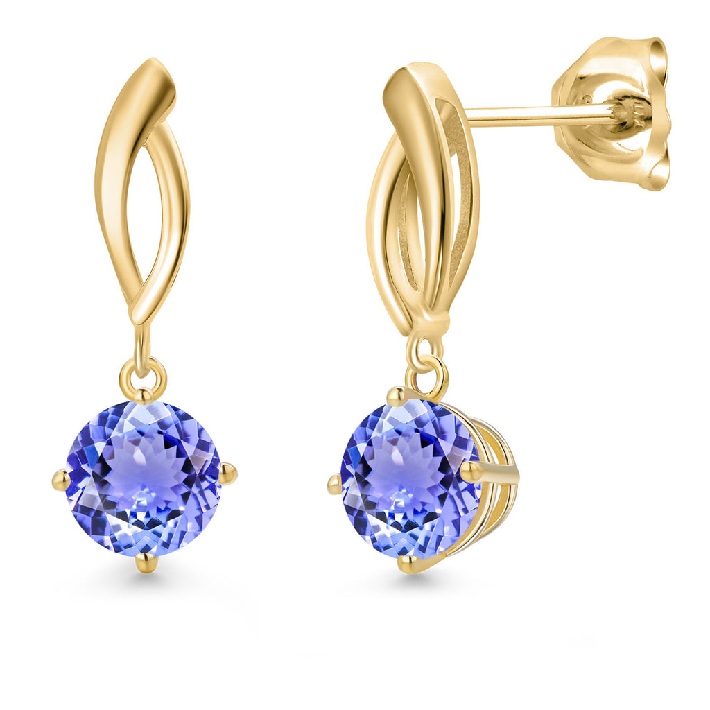 Tanzanite - December_Earrings in 10K Yellow Gold