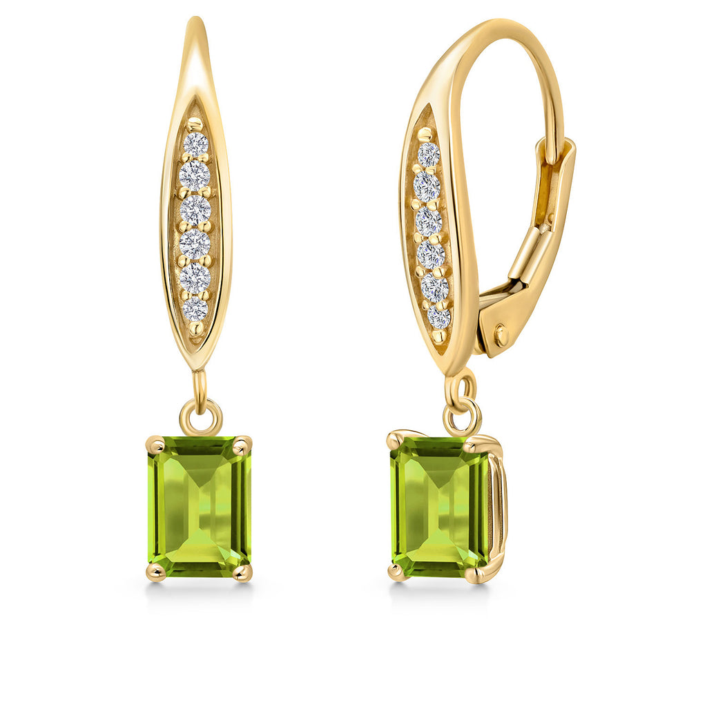 Peridot - August_Earrings in 10K Yellow Gold