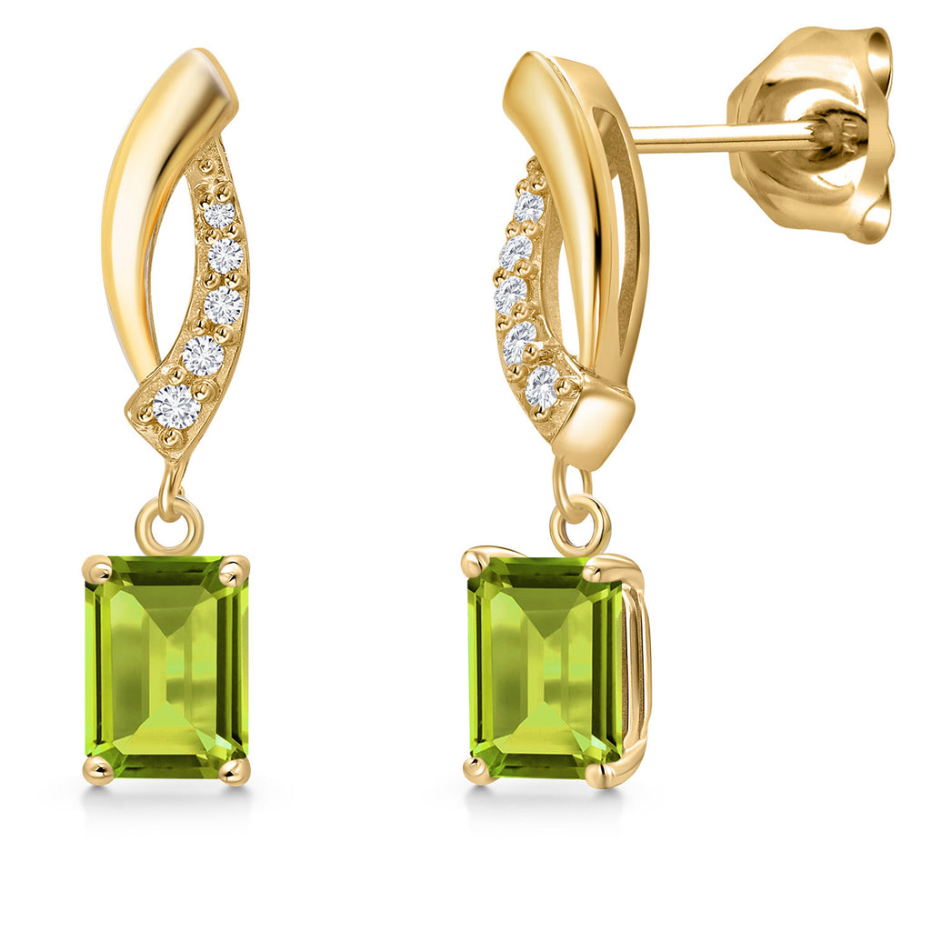 Peridot - August_Earrings in 10K Yellow Gold