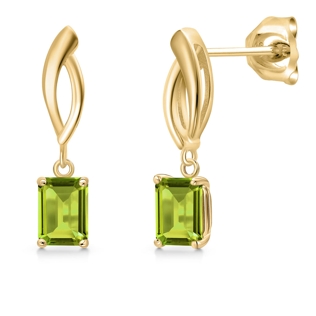 Peridot - August_Earrings in 10K Yellow Gold