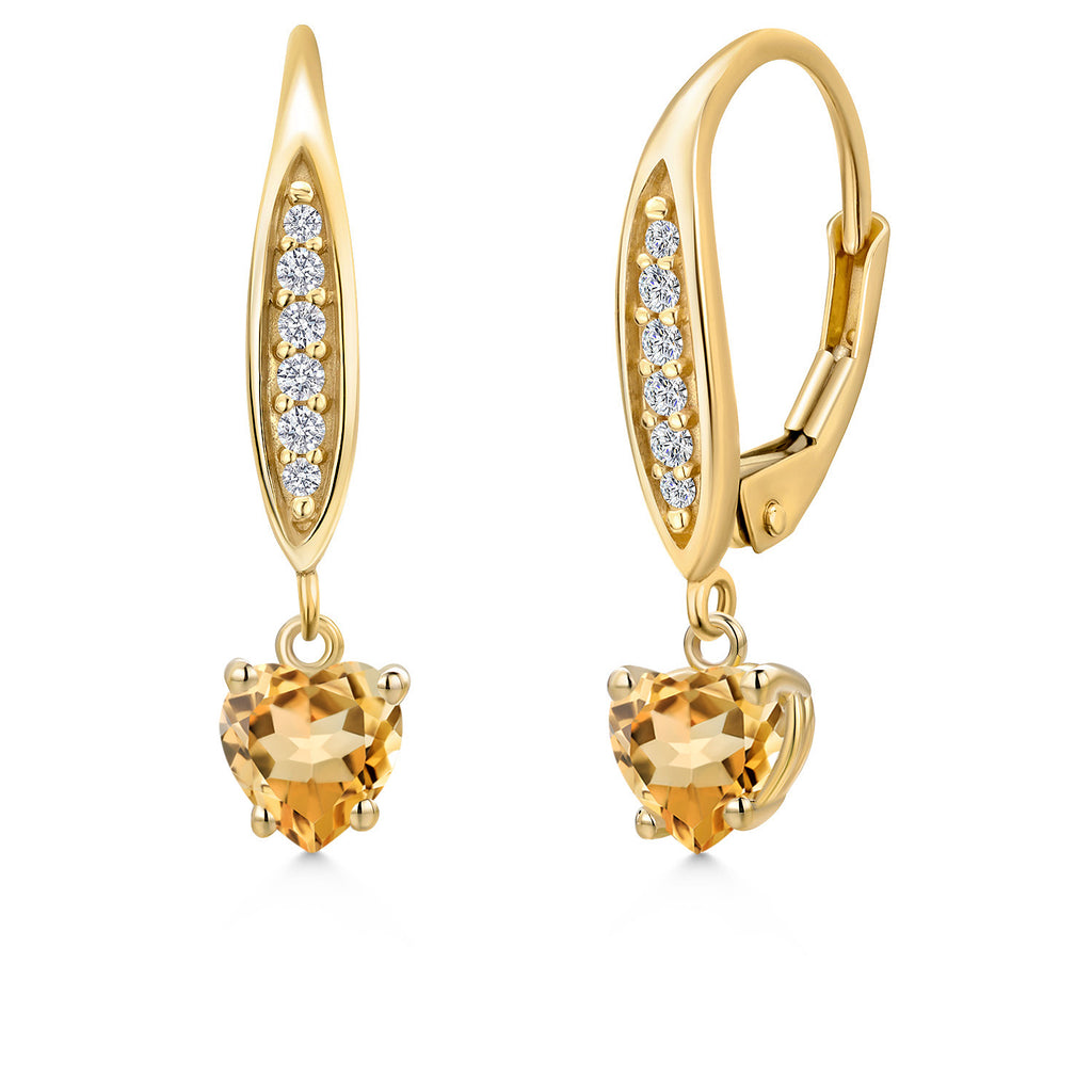 Citrine - November_Earrings in 10K Yellow Gold