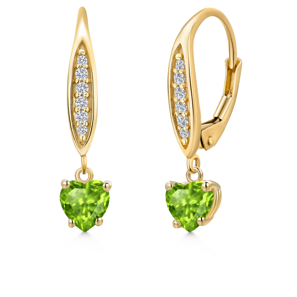 Peridot - August_Earrings in 10K Yellow Gold