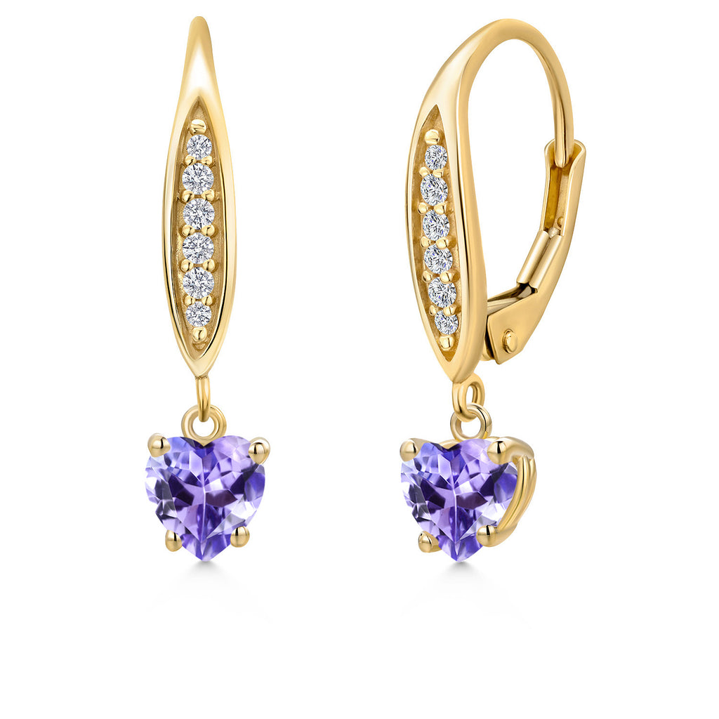 Tanzanite - December_Earrings in 10K Yellow Gold
