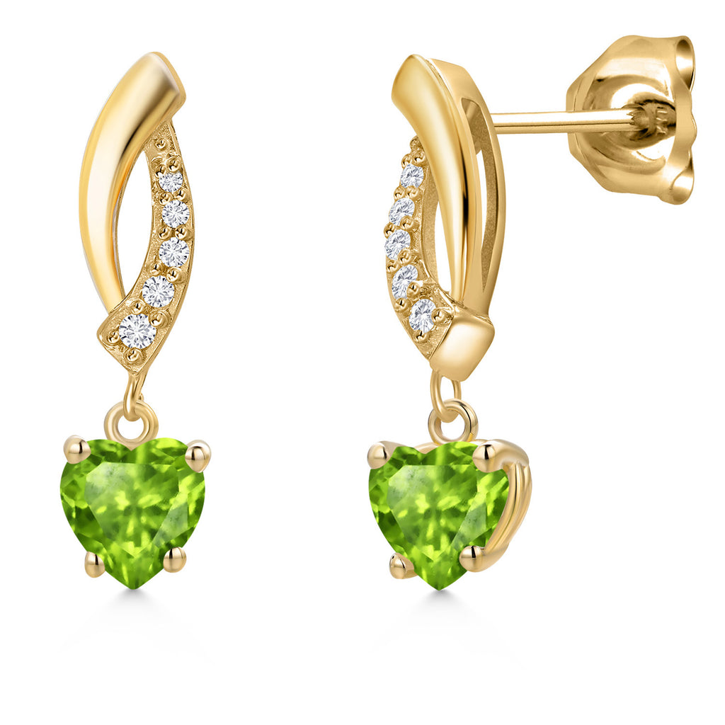 Peridot - August_Earrings in 10K Yellow Gold