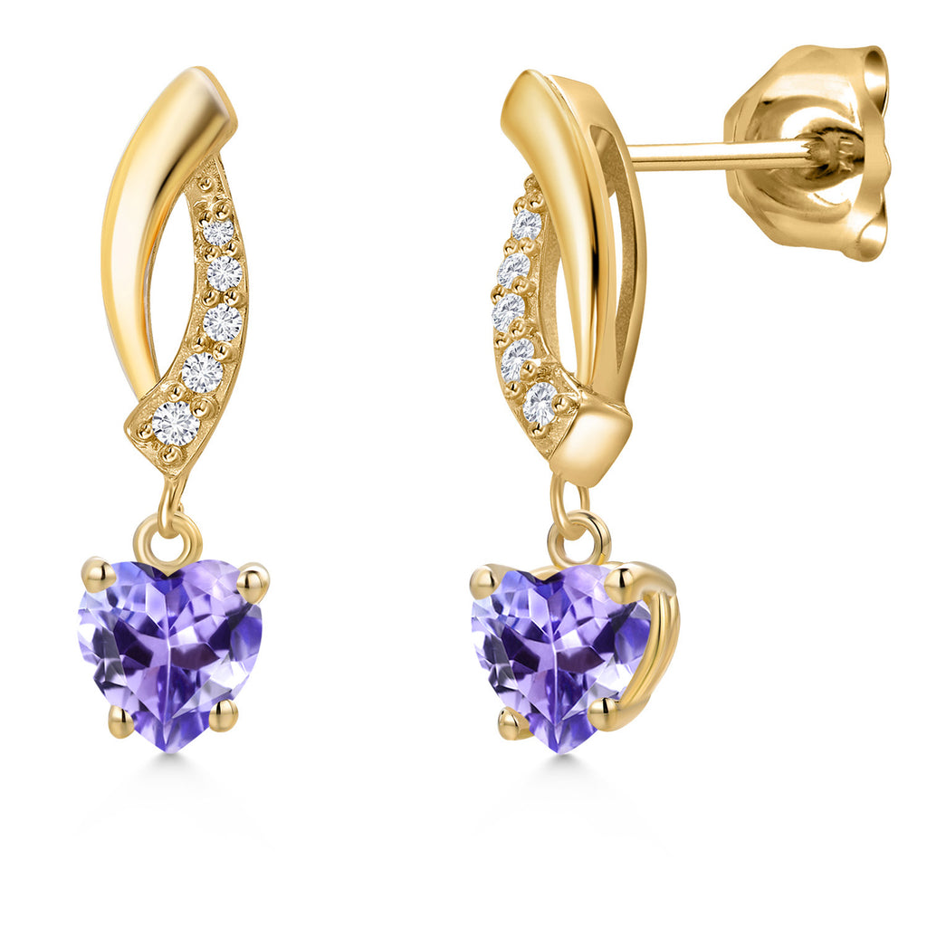 Tanzanite - December_Earrings in 10K Yellow Gold