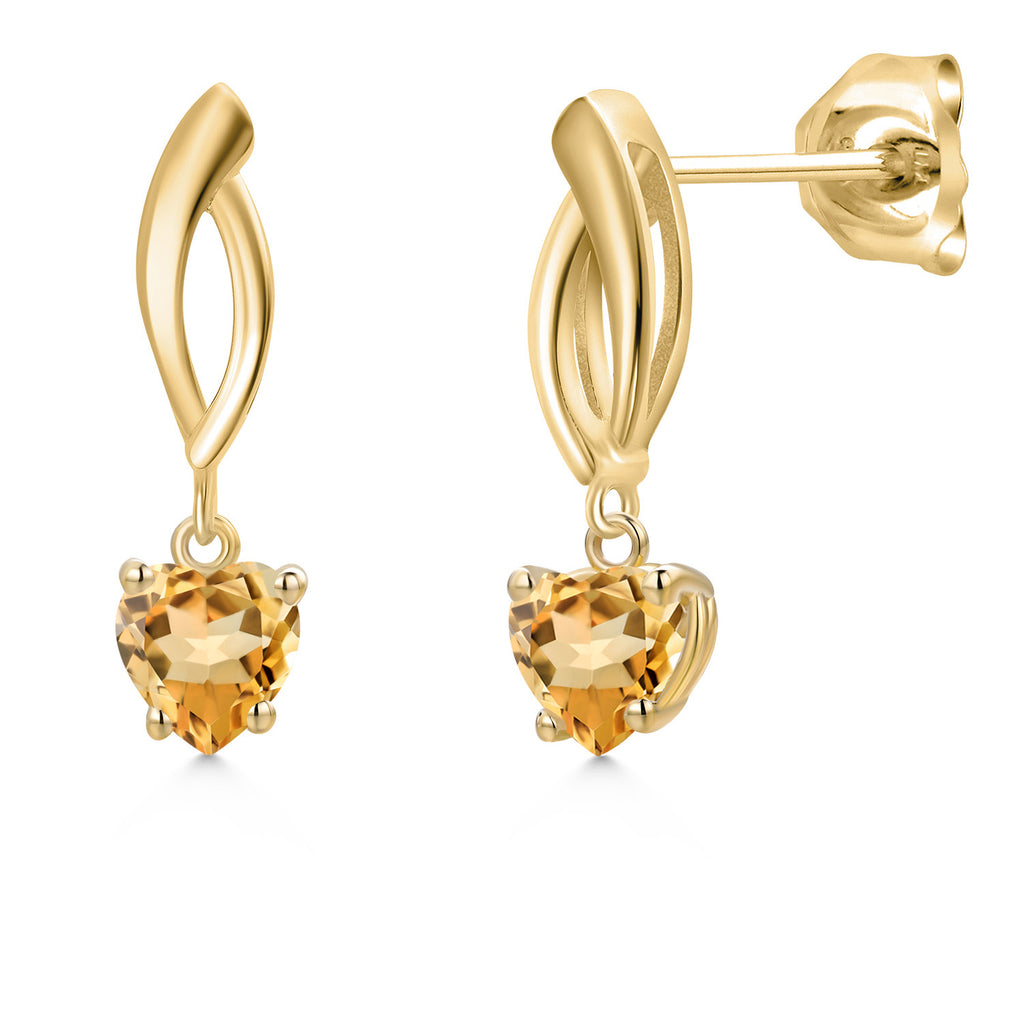 Citrine - November_Earrings in 10K Yellow Gold