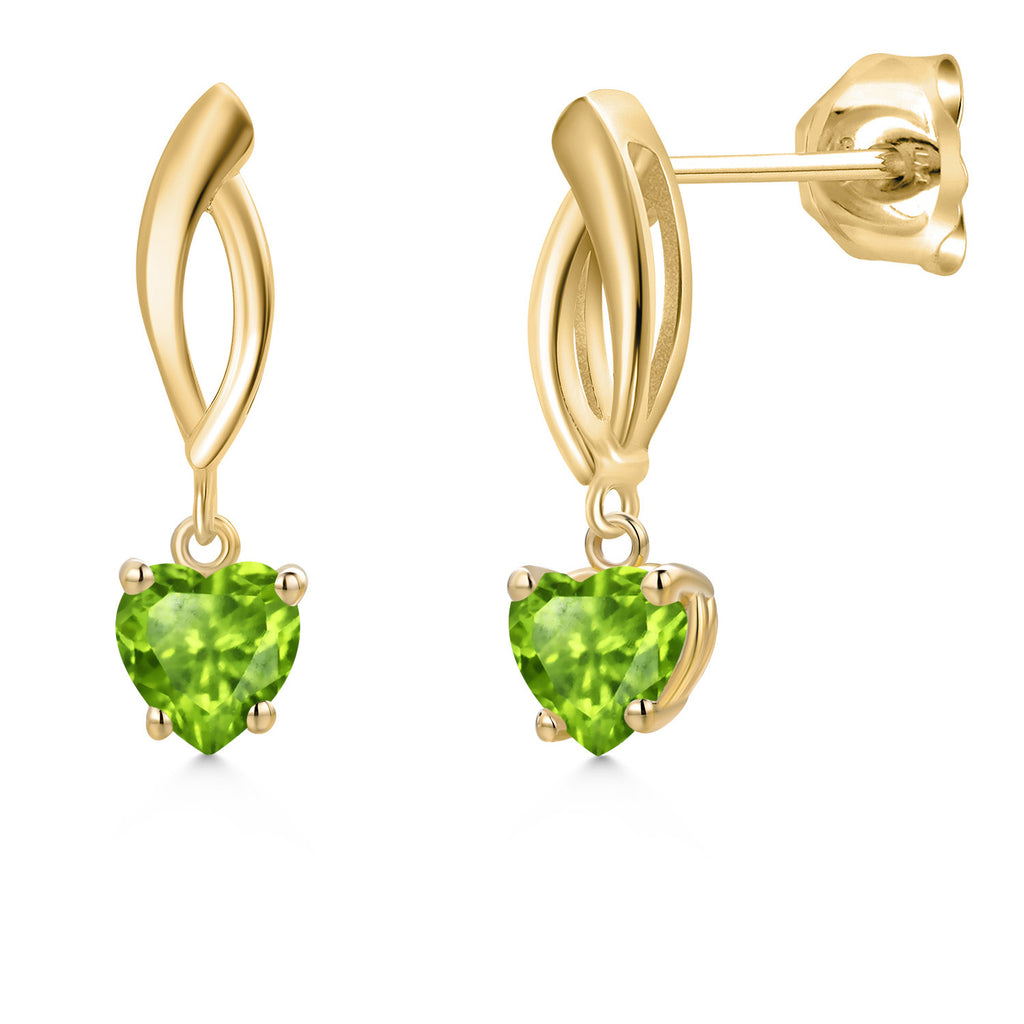 Peridot - August_Earrings in 10K Yellow Gold