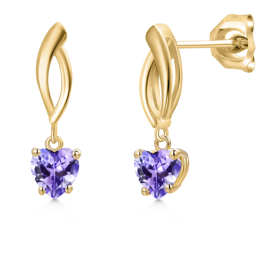 Tanzanite - December_Earrings in 10K Yellow Gold