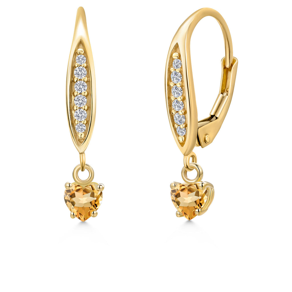 Citrine - November_Earrings in 10K Yellow Gold