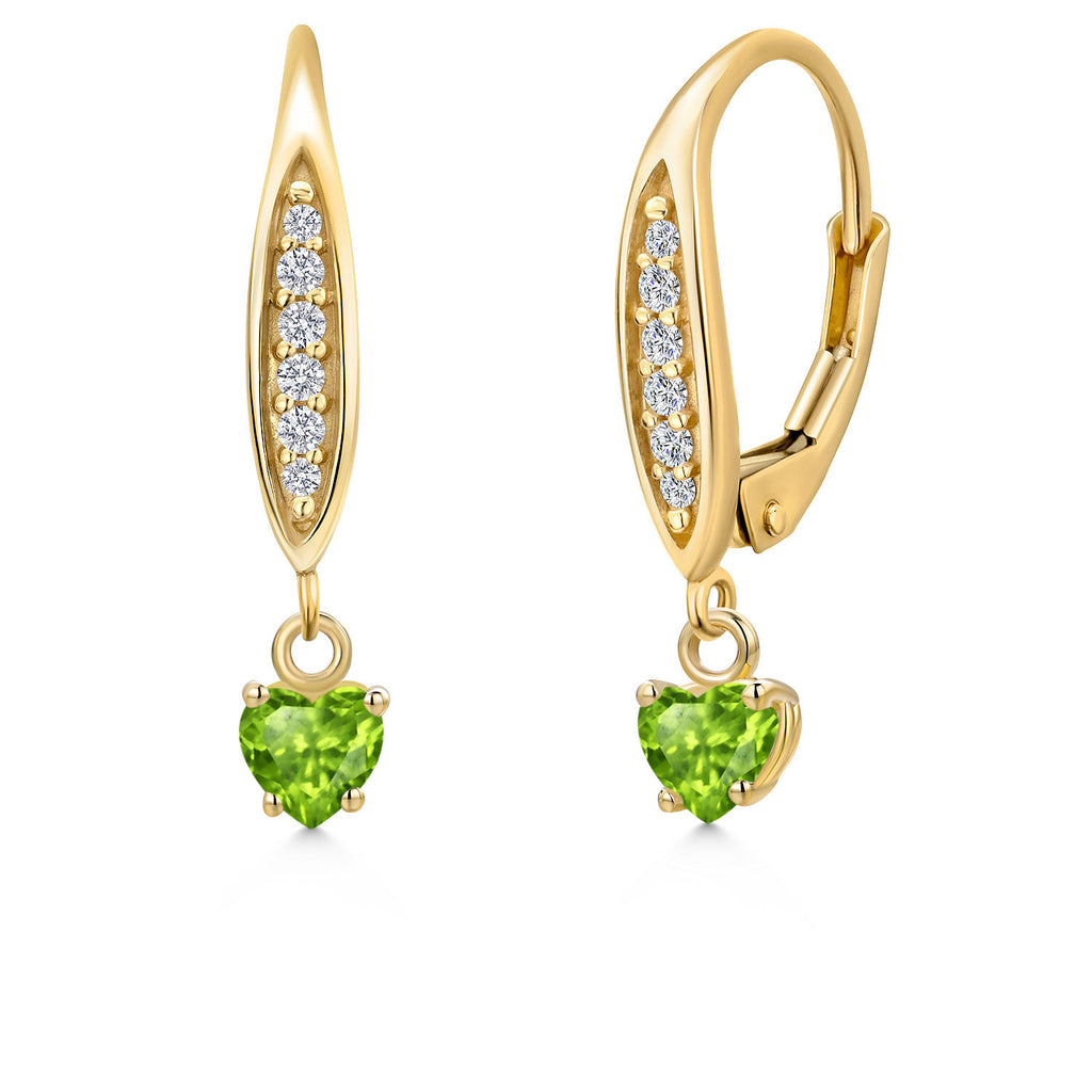 Peridot - August_Earrings in 10K Yellow Gold