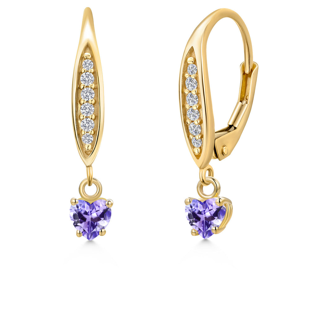 Tanzanite - December_Earrings in 10K Yellow Gold