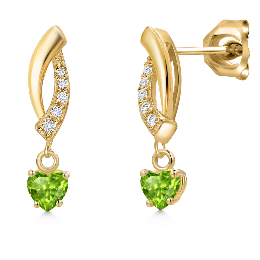 Peridot - August_Earrings in 10K Yellow Gold