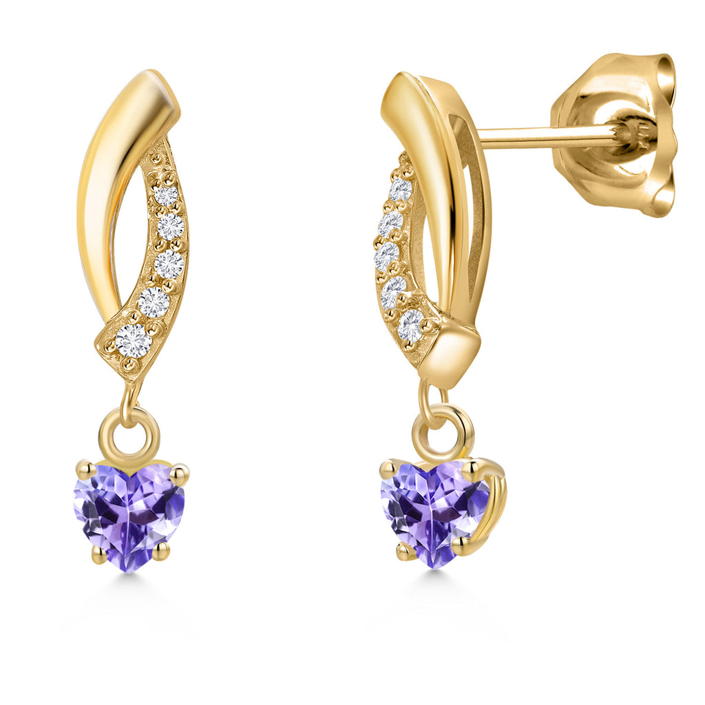 Tanzanite - December_Earrings in 10K Yellow Gold