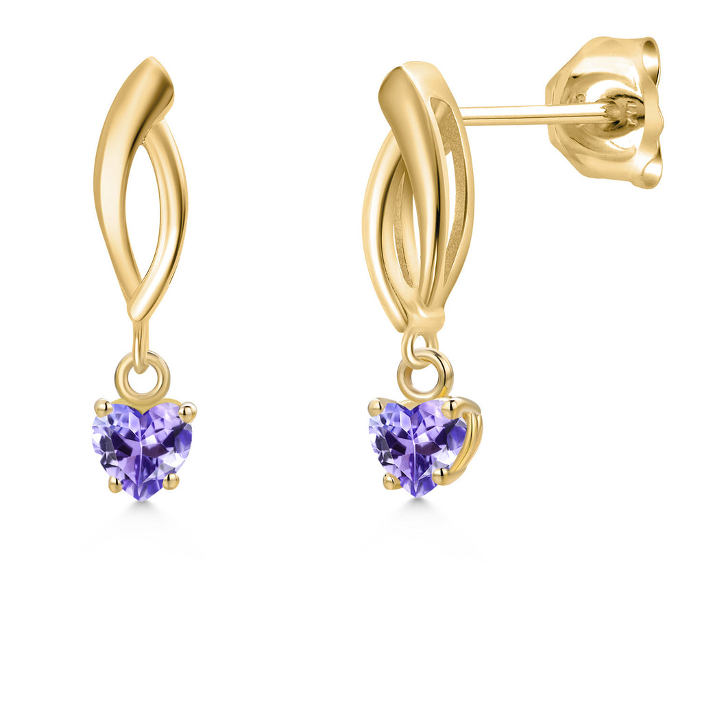 Tanzanite - December_Earrings in 10K Yellow Gold