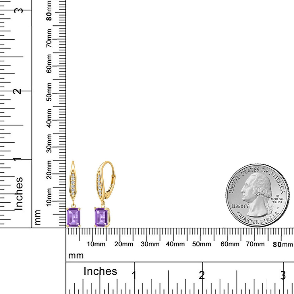 Amethyst - February_Earrings in 10K Yellow Gold