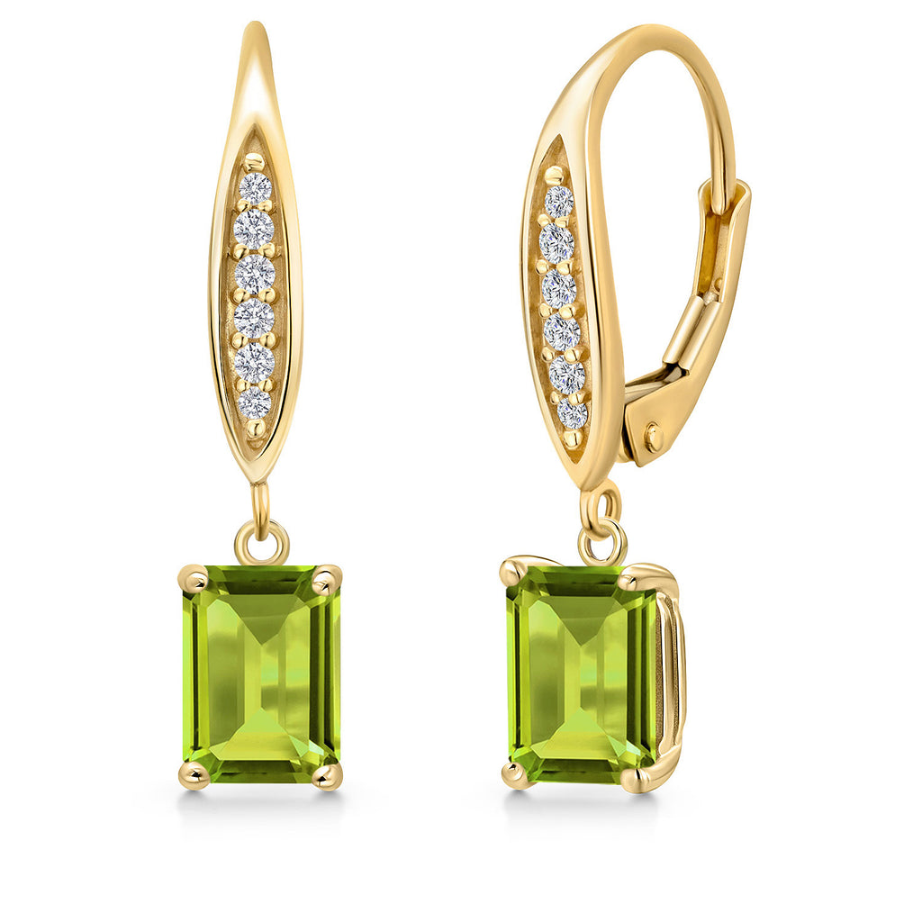 Peridot - August_Earrings in 10K Yellow Gold