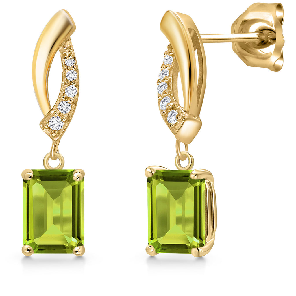 Peridot - August_Earrings in 10K Yellow Gold