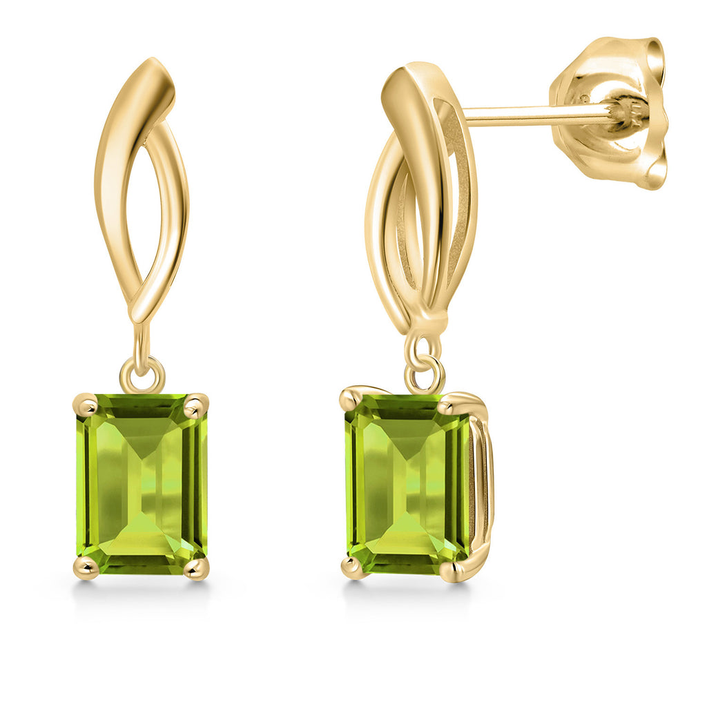 Peridot - August_Earrings in 10K Yellow Gold