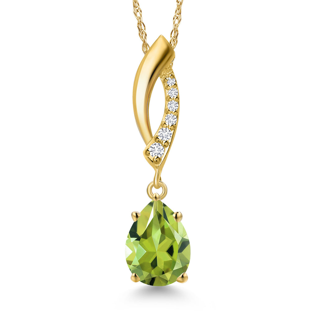 Peridot - August_Pendant in 10K Yellow Gold