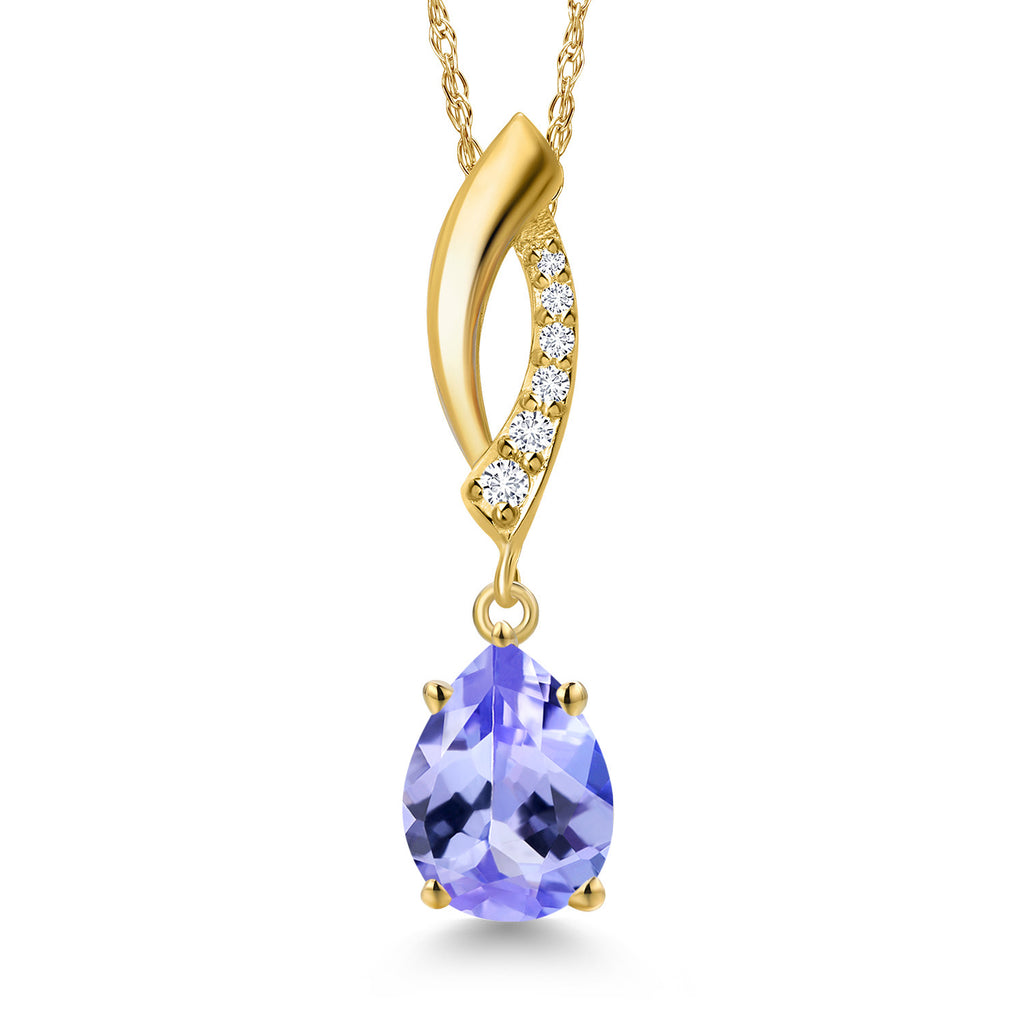 Tanzanite - December_Pendant in 10K Yellow Gold