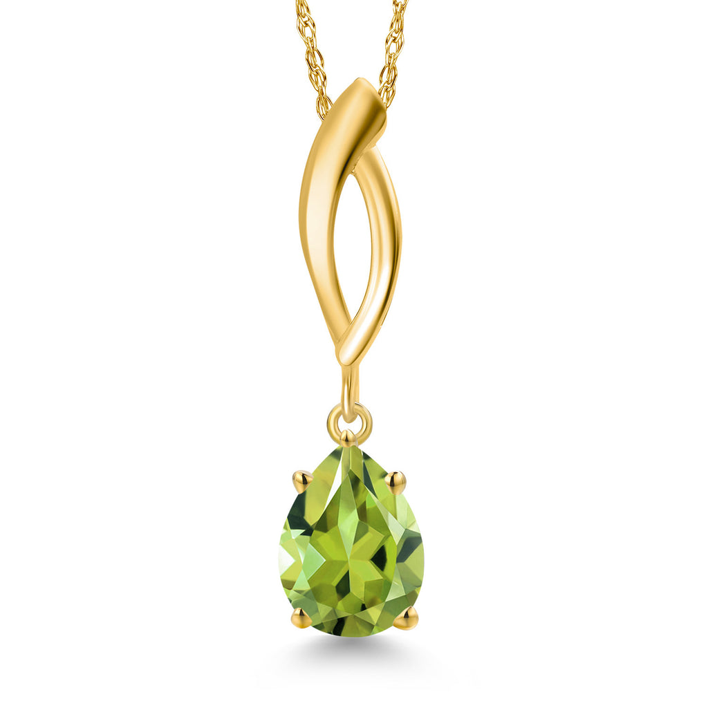 Peridot - August_Pendant in 10K Yellow Gold