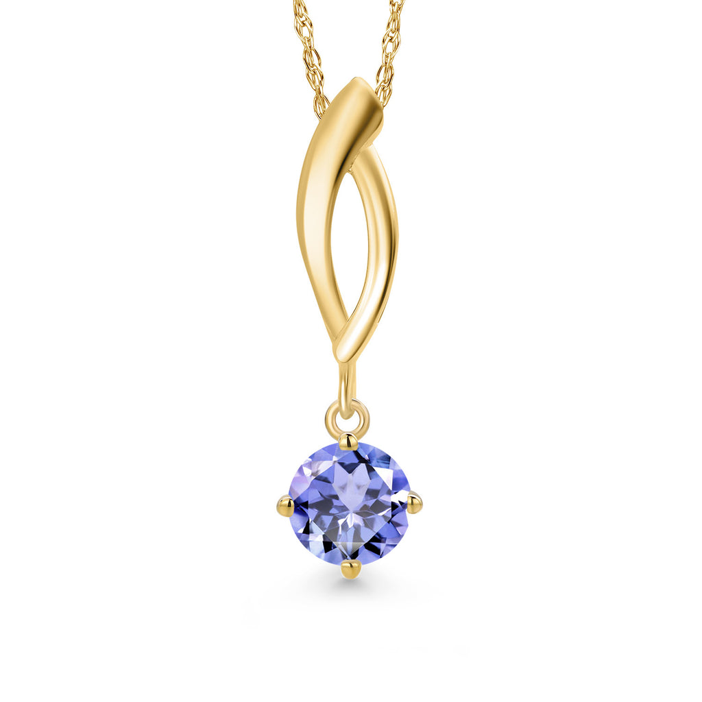 Tanzanite - December_Pendant in 10K Yellow Gold