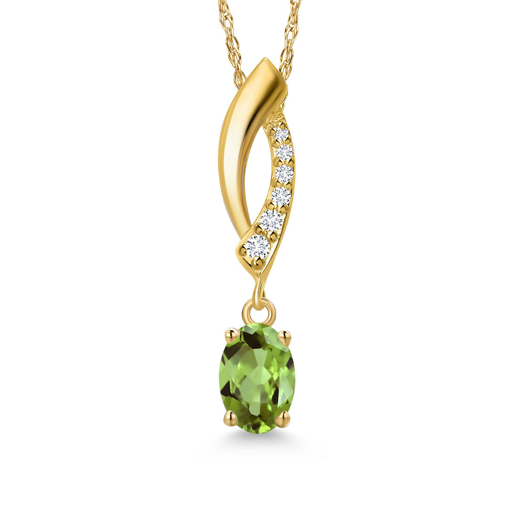 Peridot - August_Pendant in 10K Yellow Gold