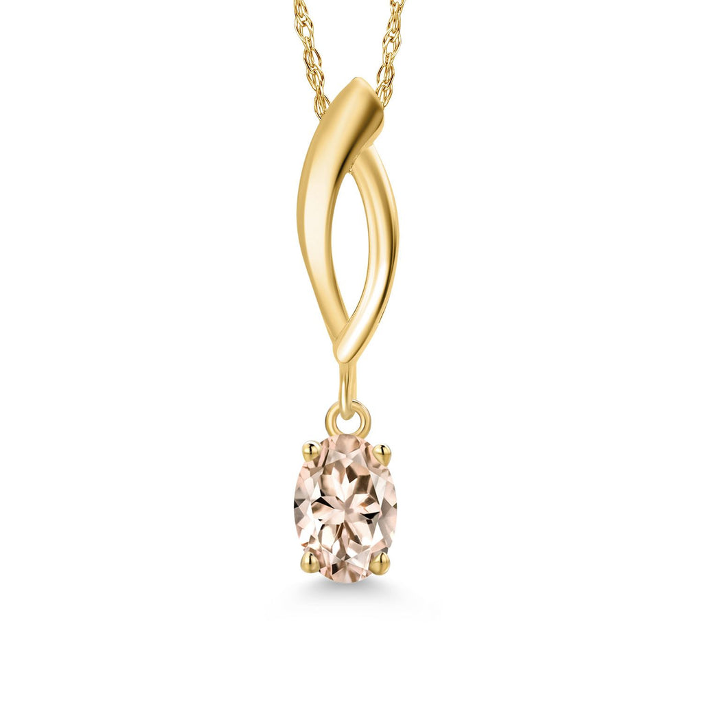 Morganite - October_Pendant in 10K Yellow Gold