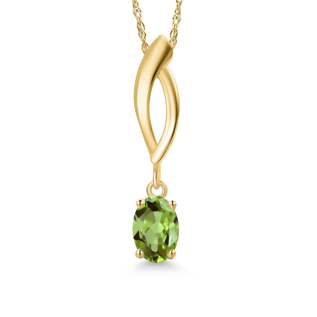 Peridot - August_Pendant in 10K Yellow Gold
