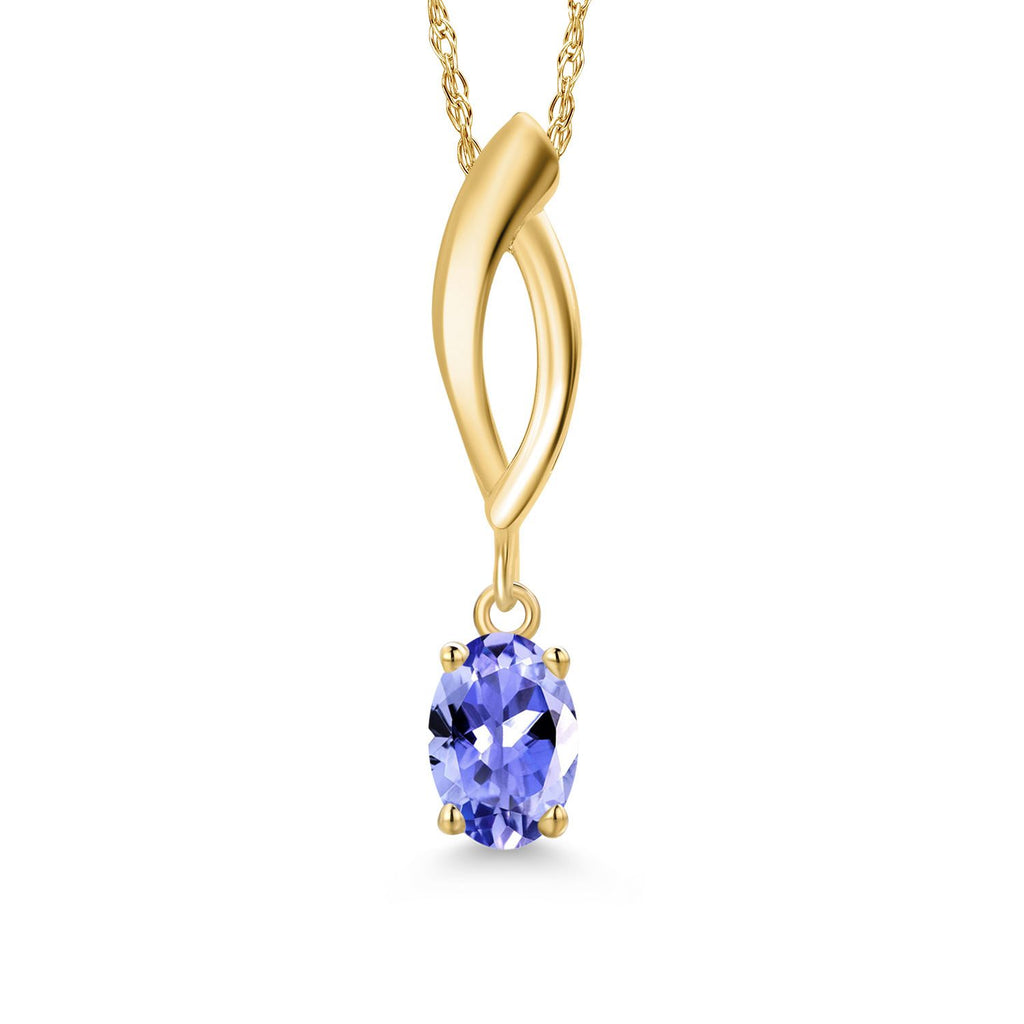 Tanzanite - December_Pendant in 10K Yellow Gold