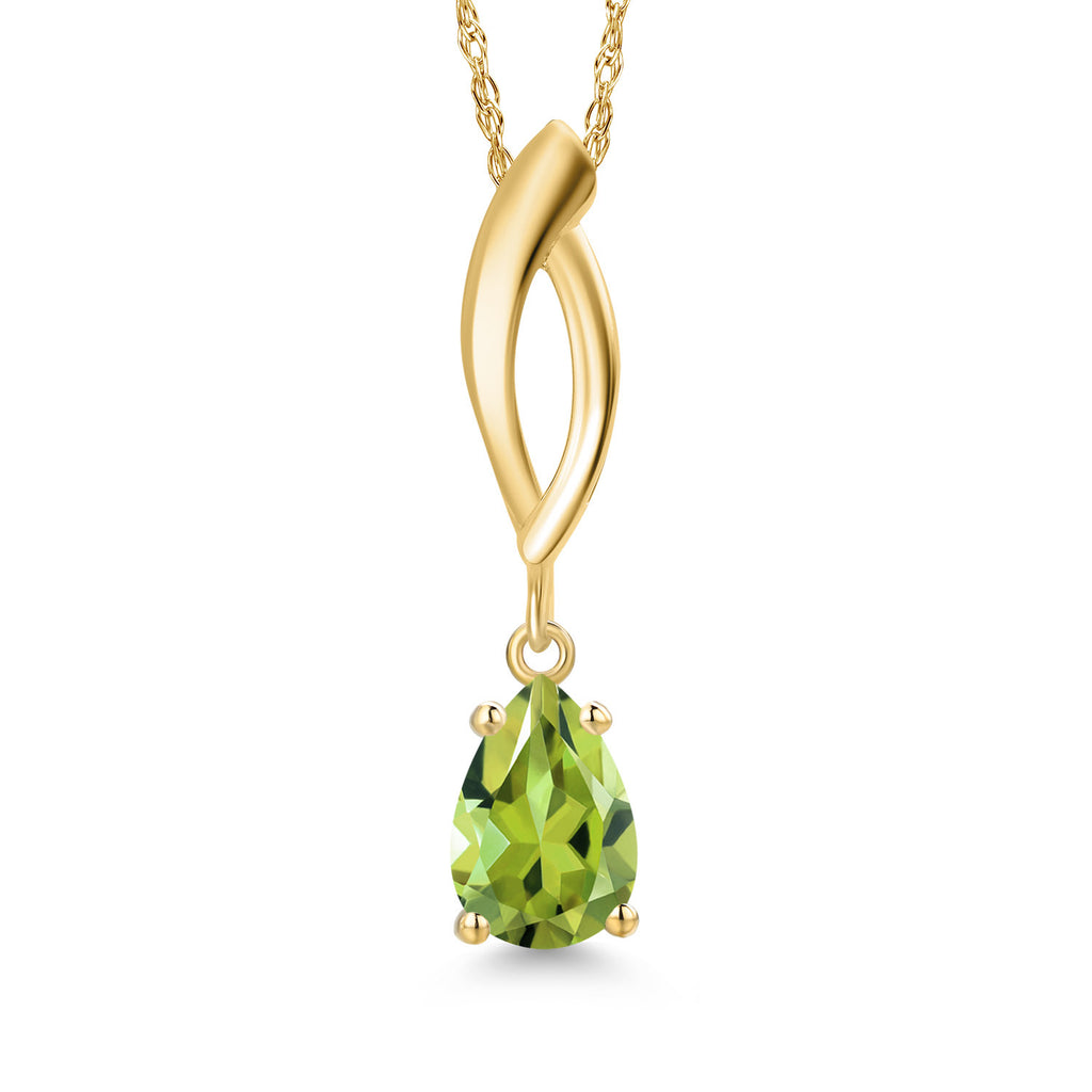 Peridot - August_Pendant in 10K Yellow Gold