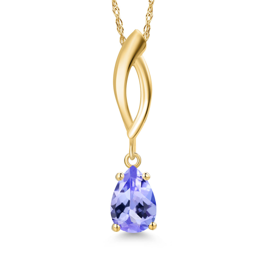 Tanzanite - December_Pendant in 10K Yellow Gold