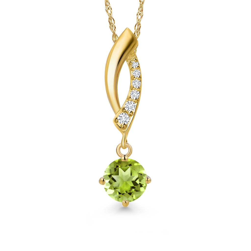 Peridot - August_Pendant in 10K Yellow Gold