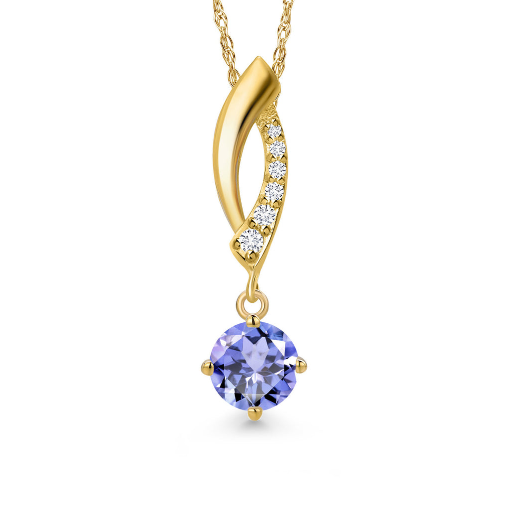 Tanzanite - December_Pendant in 10K Yellow Gold