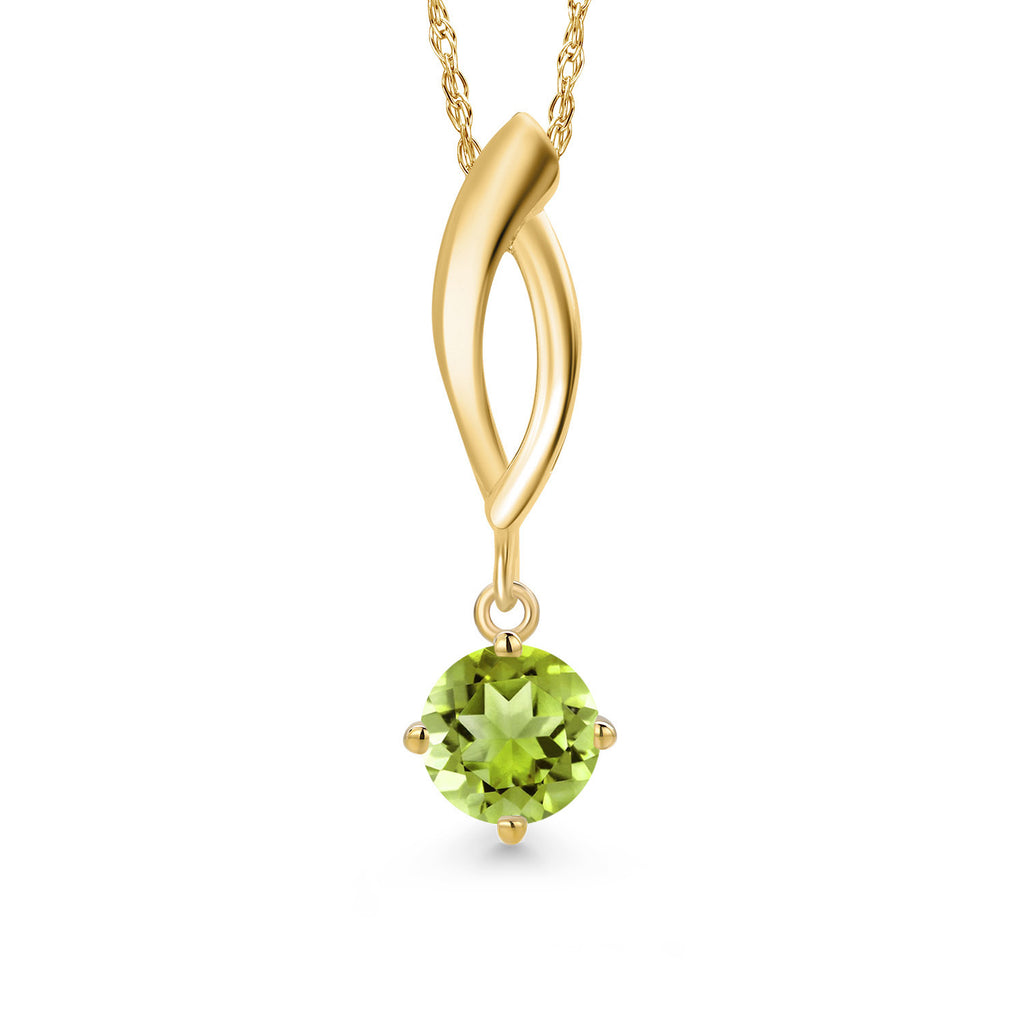 Peridot - August_Pendant in 10K Yellow Gold