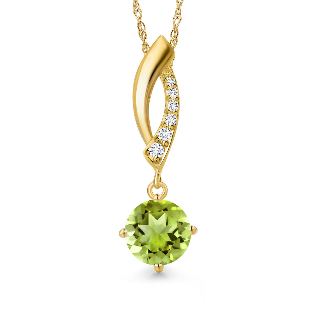 Peridot - August_Pendant in 10K Yellow Gold