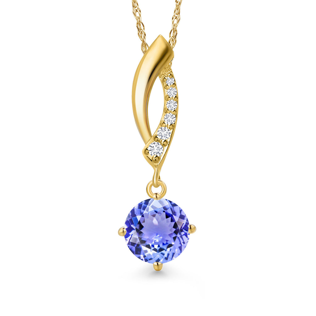 Tanzanite - December_Pendant in 10K Yellow Gold