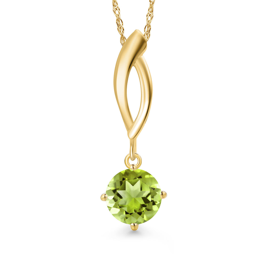 Peridot - August_Pendant in 10K Yellow Gold