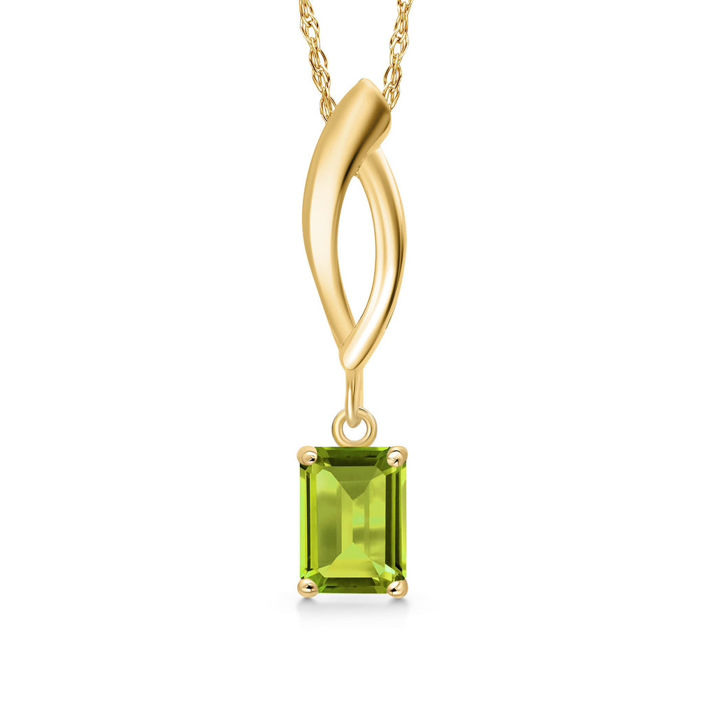 Peridot - August_Pendant in 10K Yellow Gold