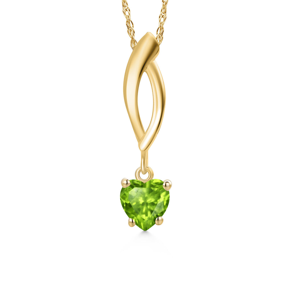 Peridot - August_Pendant in 10K Yellow Gold