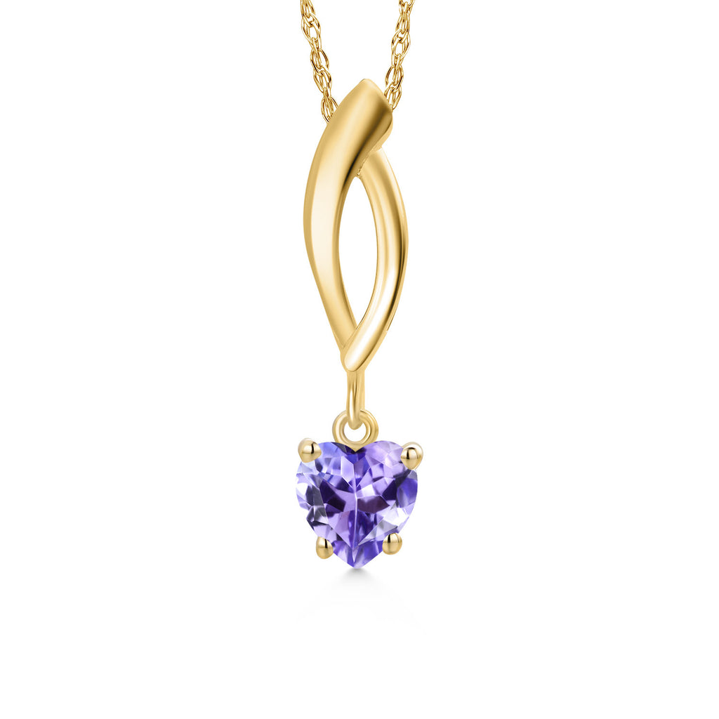 Tanzanite - December_Pendant in 10K Yellow Gold
