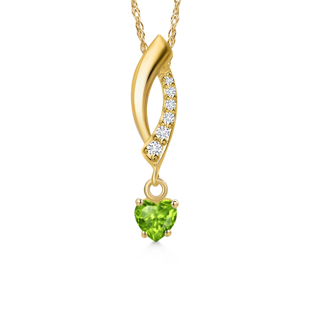 Peridot - August_Pendant in 10K Yellow Gold