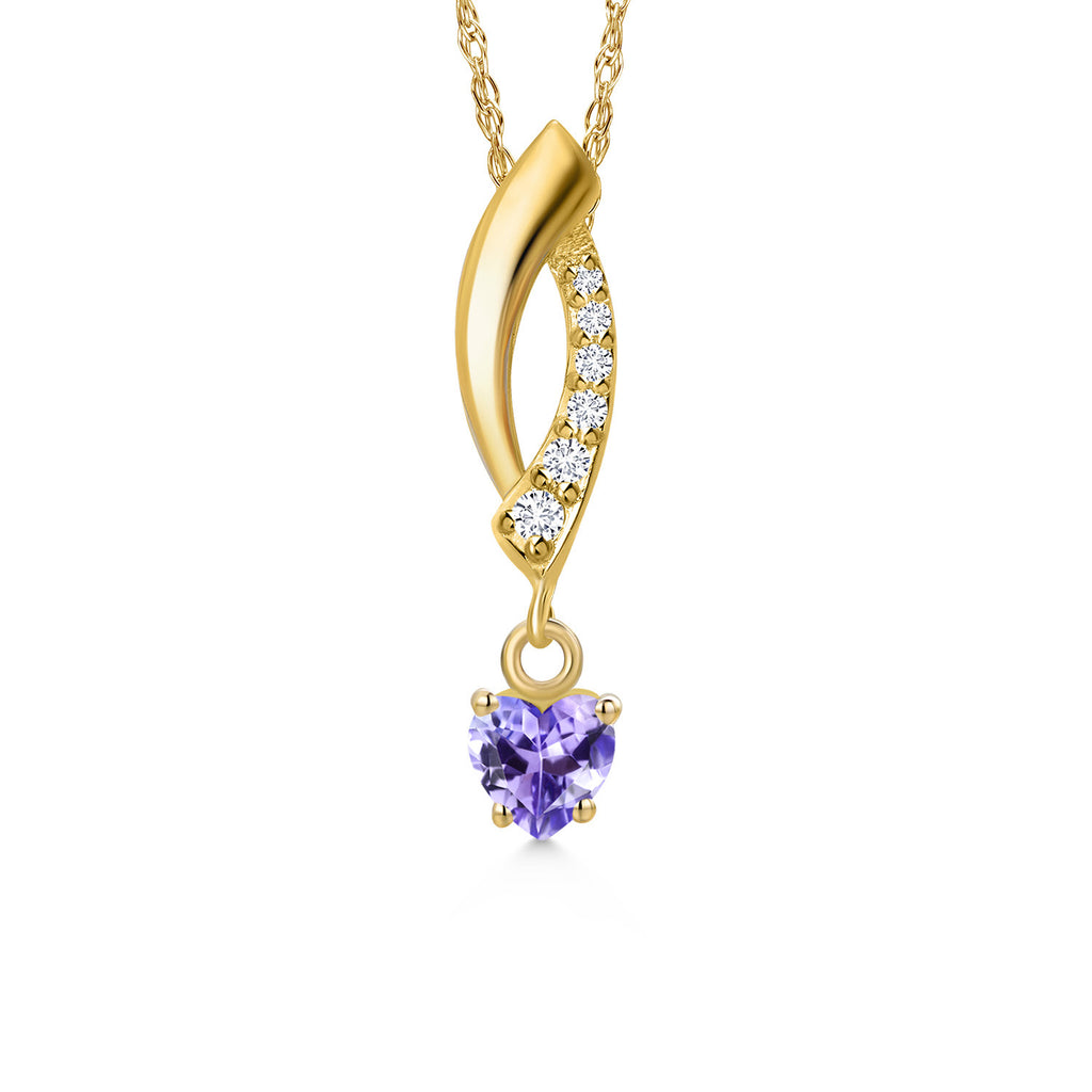 Tanzanite - December_Pendant in 10K Yellow Gold