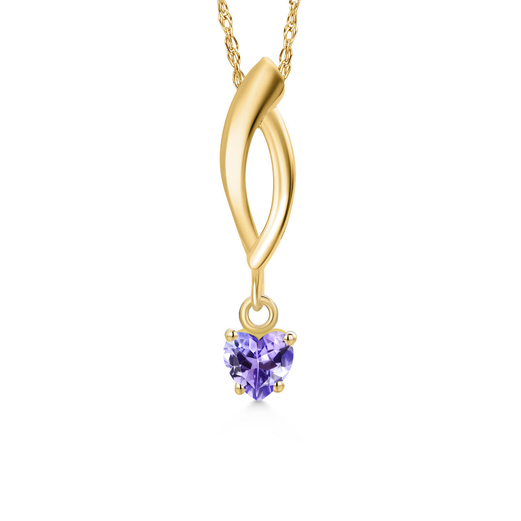 Tanzanite - December_Pendant in 10K Yellow Gold