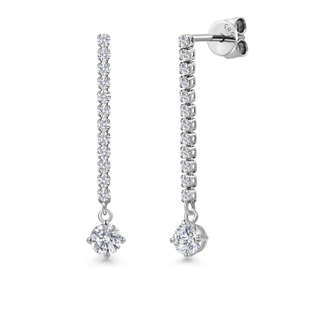 Lab Grown Diamond - April_Earrings in 14K White Gold