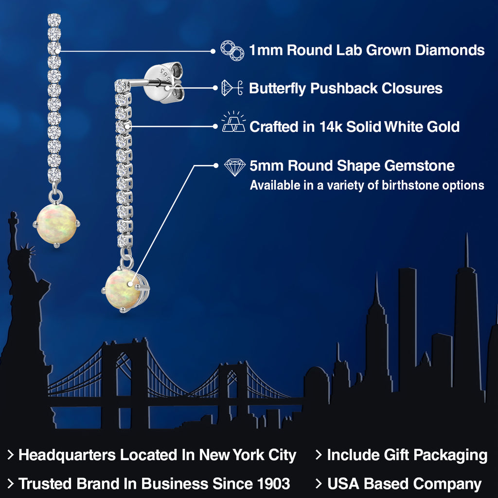 Earrings in 14K White Gold